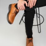 کفش مردانه طبی چرم طبیعی کلارک بندی کد 3