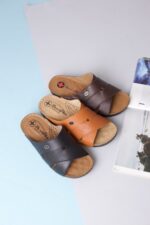 صندل مردانه طبی چرم طبیعی بانی پاژ مدل آرون